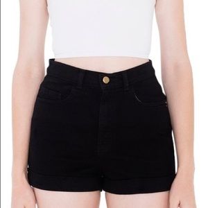 American Apparel High Waisted Denim Shorts